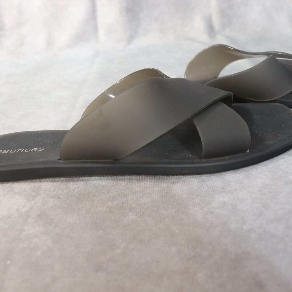 Maurices Paige Frosted Black Women's Slide Sandals Size 7M